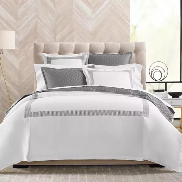 Hudson Park Collection Other - Hudson Park Collection 500TC Embroidered Geo Duvet Cover Twin Pima Cotton $340
